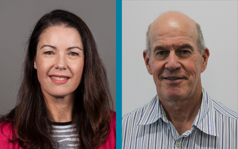 Head shot of Ingrid Laing and Peter Le Souef