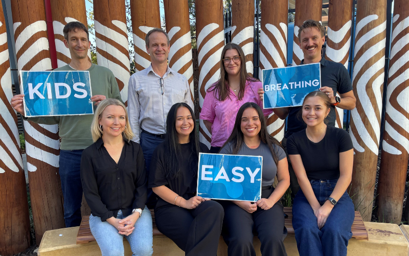 Group photo of Kids Easy Breathing Study team